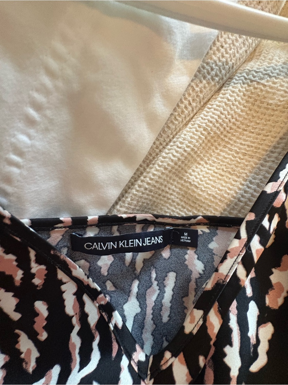 Calvin Klein Jeans Black and Tan Animal-Print Maxi Slip Dress - Picture 4 of 4